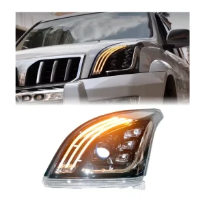 Prado Upgrade Headlights LED DRL Car Front Lamp Assembly Design Dual Projector Auto Head Lamp Accessories for Toyota