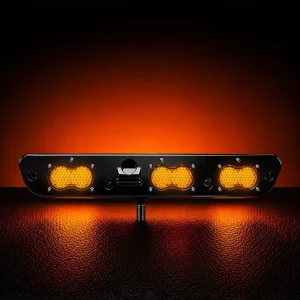 Private Mold 17 Inch Rear Chase Light Bar Glossy Black Aluminum Housing White Amber UTV Rear Warning Light for ATV SXS Offroad