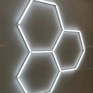 Professional Customized 3 Honeycomb Hexagon LED Light for Office Hotel Workshop & Car Detailing-IP54 Waterproof 6000K Daylight