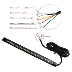 Projector LED Brake Light 12v DC Tail Lamp Strip Red Amber Turning Stop Light for Motorcycle