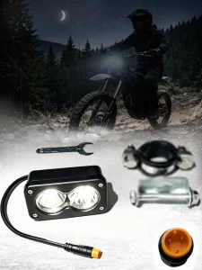 Q20 Baja Style Light 3PIN M6 Motorcycle LED Auxiliary Light Dual Pod Plug and Play IP67 Waterproof for Dirt Bike ATV