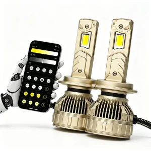 R12 LED Headlight APP Control Color 75W H4 H7 LED H1 H11 HB3 HB4 9012 Auto Bulbs LED Lights for Car Headlights