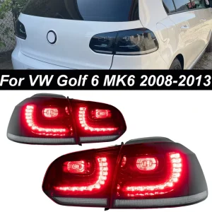 R20 Style LED Tail Light Assembly for VW Golf 6 MK6 GTI Dynamic Sequential Turn Signal Rear Lamp