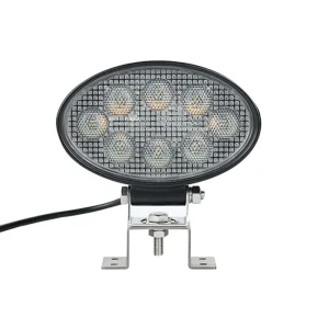 R65 18W Dual Color White Amber LED Spotlight Oval Shape for Auto Exterior Lighting Tractors Off Road Construction Vehicles