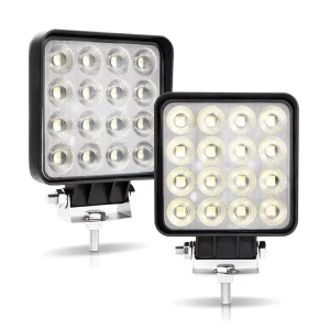 RCJ LED Work Light 192W 12V/24V Offroad Auxiliary Square LED Working Lights for Truck Car Accessories