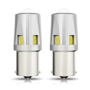 RCJ New 2525 LED Replacement Bulbs Car Brake/Turn Signal Lights-White 6500K 12V Universal Fitment 6W 50000 Hours Lifespan