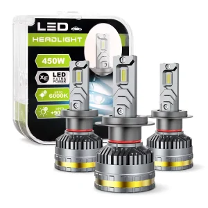 RCJ New High Power 65W 32000LM 6000K Aluminum LED Headlights H1 H3 H4 H7 H11 9005 9006 9007 Canbus