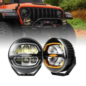 RD02 120W 180W Round Offroad Light 9-36V With Dynamic Dual Position DRL Automotive Auxiliary Lighting System For Bumper