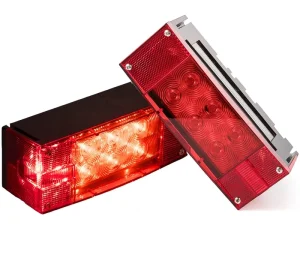 RED AMBER LED Brake Lights IP68 Waterproof Shockproof DOT SAE Certified 12V 25ft Wiring Harness Six Car Light