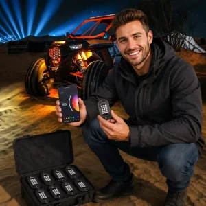 RGB 12V 3W LED Car Rock & Underglow Wheel Well Lights Kit 4/6/8/10/12/14 Pods App Control IP68 Truck ATV UTV SUV