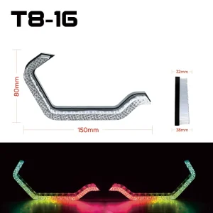RGB Angel Eyes DRL Headlight Modification Kit M Style Daytime Running Light Car Lighting