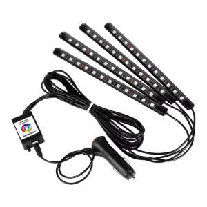RGB Auto LED Footwell Kit Waterproof USB Control 12V App Enabled Interior Lighting for Autos