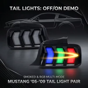 RGB Car Back Rear Lamps Assembly Turn signal Start up Animation DRL LED Tail Lights for Ford Mustang
