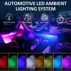 RGB Car Interior Led Interior Atmosphere with RGB APP Control for CAR Light Strip Interior Decoration Lights