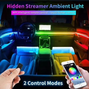 RGB Car LED Strip Lights USB Led Programmable Auto Atmosphere Decoration Ambient Lamp Accessories LED Car Interior Light