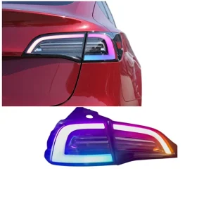RGB Car Taillight for Tesla Model 3 Taillights Rear Lamps RGB LED Tail Lights for Tesla Model 3 Accessories