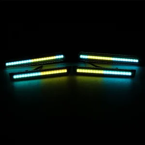 RGB Chasing LED Side Marker Lights With Smoked Lens for Dodge Challenger