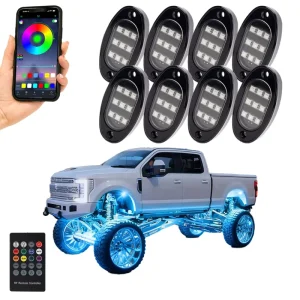 RGB Colorful LED Atmosphere Light for Off Road Vehicles App Remote Control Car Chassis Light Atmosphere Light Decorative Light
