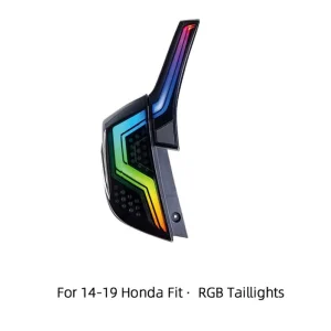 RGB Colorful Modified DRL Driving Light Sequential Turn Signals Light LED Tail Light Assembly for Honda Fit Jazz GK5