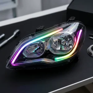 RGB Colorful RC Daytime Running Light Flowing Led Strip Accessories LED Car Light Chasing Headlight Led Strip Flexible Rgbw DRL