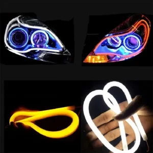 RGB Dream Color Chasing 12V Strip Car Light Tuning Multi mode Silicone Daytime Running Light