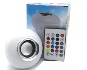 RGB E27 LED Music Smart Light Bulb with Remote Control AC Powered 7W Dimmable