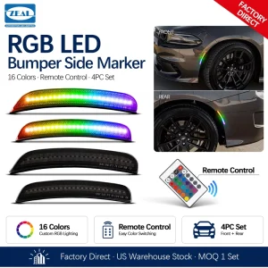 RGB Front Rear LED Side Marker Turn Signal Light for Dodge Charger Factory Supply