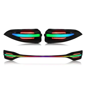 RGB Full LED Tail Lights for Toyota US Corolla 12th Gen Levin Rear Auto Lamps Assembly Smoke Lens 12V