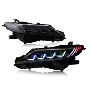 RGB LED Headlights for Toyotas Camrys XSE XLE TRD LE SE Hybrid 8th Gen Headlight Assembly