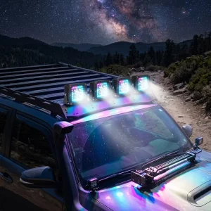 RGB LED Light Bar Halo Ring Combo Beam IP Waterproof for Trucks