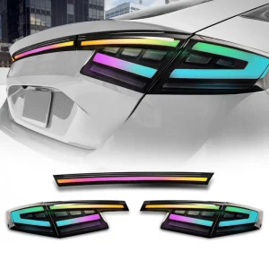RGB LED Taillights Assembly for 11th Gen Honda Civic Hatchback Type R Tail Light Car Tuning Colorful Rear Light