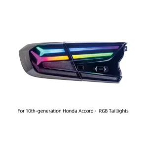 RGB Multi Color Sequential Turn Signal DRL Scanning Turn Signal LED Tail Light Assembly for 10th Gen Honda Accord
