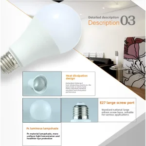 RGB Remote Control E27 LED Light Bulb Dimming Function Night Light Aluminum Body 200 Lumens