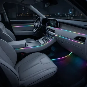 RGB Symphony Streamer Car Ambient Lights Interior LED Acrylic Strips 12V 20W Decoration Atmosphere Lamp