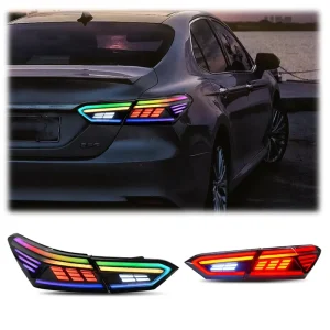 RGB Tail Light Assembly for Toyota Camry LED Taillights Dynamic Turn Signal APP Control