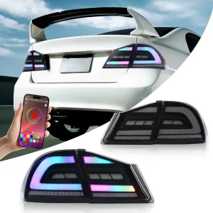 RGB Tail Light for 8th Honda Civic FD1 FD2 FD3 Type R Full LED Tail Lights with Sequential Turn Auto Rear Lamp