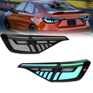 RGB Taillights Assembly LED Tail Lamp Accessories for Honda Civic 11th Gen