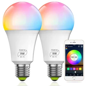 RGB Tuya Control Lamp B22 E26 E27 9W 10W WiFi Connection Led Smart Bulb