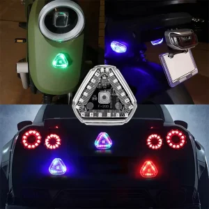 RGB Wireless Car LED Tail Light Strong Warning Brake Pilot Light for Motorcycle Truck with Exterior Auto Lighting
