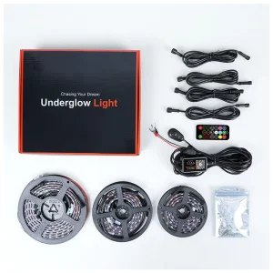 RGBIC Car Underglow Light Kit IP68 Waterproof Exterior Neon LED Car Lights Dynamic Modes Underbody Lights for Cars Trucks