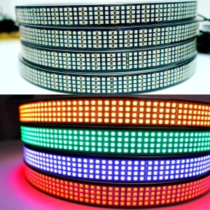 RGBW 8Row 4pcs 15″17″ LED Wheel Lights Kit Multi Color Quad Row Double Side App Remote Control Set Truck Off Road Cars IP67
