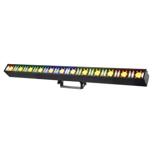 RGBW LED Stage Wash Light Bar 12 LEDs Warm Beam White Strobe DMX Sound Control IP33 Rated Aluminum Construction for Lighting