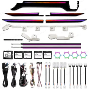 RHD LHD Upgrade 256 Color Led Car Interior Ambient Lighting for Ford Ranger Raptor Atmosphere Trim Accessories