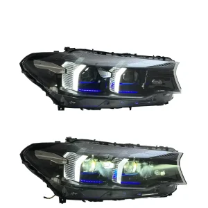 RUISU 12V New LED Headlight Assembly for BMW 5 Series Pre lci G30 G38 Upgrade Snake Eye Design