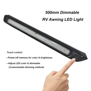 RV External Light Touch Switch 12 28V Bar Porch Lighting Dimmable Waterproof for Outdoor Van Exterior Trailer Offroad