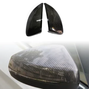 Real Carbon Fiber Mirror Cover Side Mirror Cap for Audi A3 Standard & Lane Change Assist Version