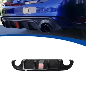 Rear Bumper Trim Spoiler Lip Diffuser Bumper Protector Cover With Lamp Light for Infiniti Q50 Q50L