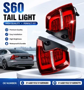 Rear Right Tail Light Assembly Clear Lens Electrical Parts for S60 OE 31468193 31689680 31468192 31689679