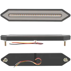 Rear Tail Light Stop Flowing Turn Signal Brake Lamp Driving LED Rear Bumper Reflector Light for Trailer Truck Pickup SUV RV