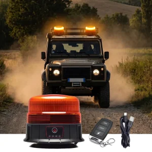 Rechargeable Battery LED Roof Top Strobe Lights Car Emergency Strobe Flashing Warning Light ECE R65 Auto Warning Beacon Light